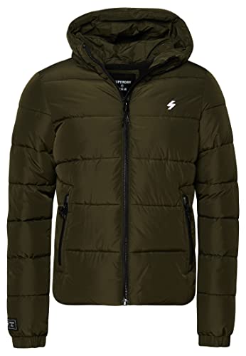 Superdry Herren Sports Steppjacke mit Kapuze Dunkles Moosgrün XL