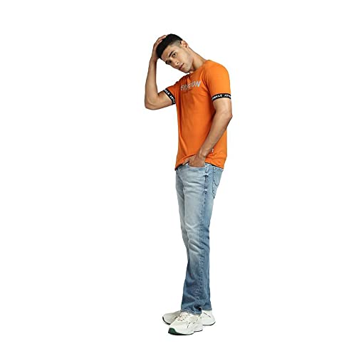 Image of JACK & JONES Printed Cotton Crew Neck Mens T-Shirts