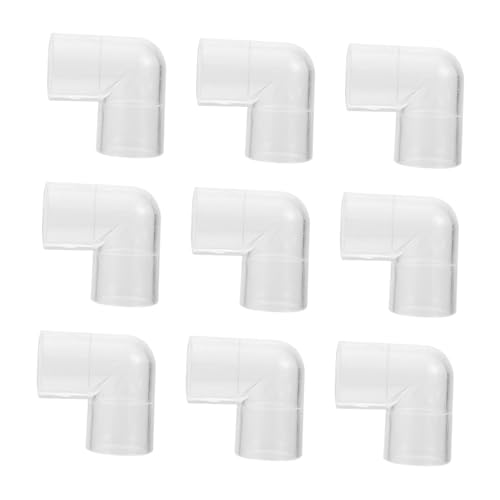 Milisten 10 STK. Teiliges Transparentes Aquarium Schlauchverbinder Winkeladapter für Fischbecken Rohranschluss Geeignet für Wasserpumpe Luftschlauch und Filtersysteme Ersatz für Defekte