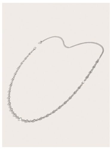 SHENHE Women's Rhinestone Metal Chain Belt Elegant Thin Adjustable Waist Belt for Dress4