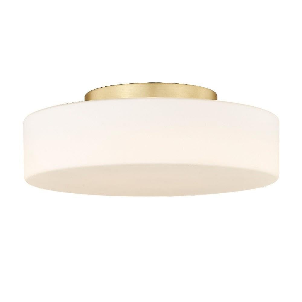 Golden Lighting 3136-FM BCB-OP TOLI - 16W 1 LED Flush Mount-4 Inches Tall and 12 Inches Wide, Finish Color: Brushed Champagne Bronze