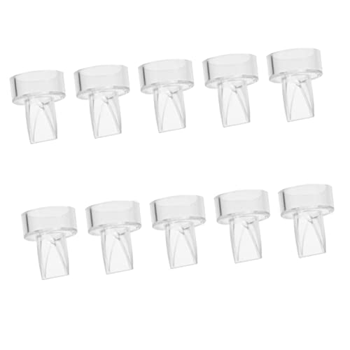 Yardwe 10個手動搾乳器用シリコン逆流防止ダックビルバルブ 母乳ポンプ部品付属品 蒸気消毒可能で実用的な吸乳器交換パーツ