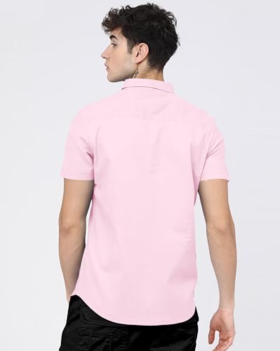 Image of BRUCEWANE Men's 100% Cotton Half Sleeve Shirt