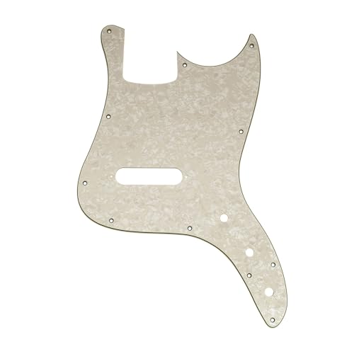 11���x�[�X�s�b�N�K�[�h�ASquier Sonic Bronco Bass�ɑΉ�(Aged White Pearl)
