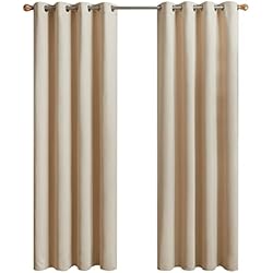 Cortinas Modernas Para Habitacion De Matrimonio Topfinel Cortinas Termicas Aislantes Opacas con Ojales para Cocina Habitacion Infantil Dormitorio 2 Piezas Beige 140x175 Cortina Salon Moderno para la Habitacion de Matrimonios