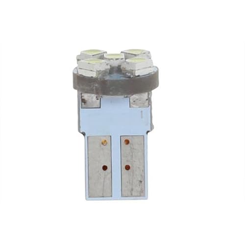 Partsam 2Pcs T10 194 168 Led Light Bulb, 2825 W5W T10 Wedge Led Dash Instrument Lights Bulbs 5-Smd 2835 Chipsets Replacement For Truck Interior Dome Map Door License Plate Light, White #TOP2