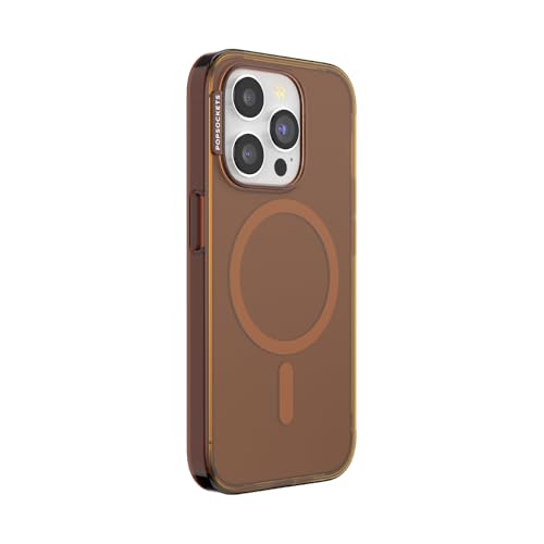 Image of PopSockets iPhone 15 Pro Case Compatible with MagSafe, Phone Case for iPhone 15 Pro, Wireless Charging Compatible, Case Only - Amber