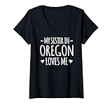 Photo Gallery donna my sister in oregon loves me orgoglioso america usa stato maglietta con collo a v Photo Gallery donna my sister in oregon loves me orgoglioso america usa stato maglietta con collo a v