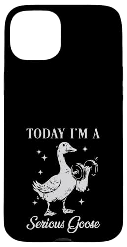 Today I'm A Serious Goose ���t�e�B���O �E�F�C�g �W�� �t�B�b�g�l�X �X�}�z�P�[�X iPhone 15 Plus �p