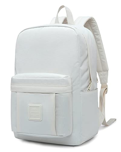 Hotstyle 599S Simple Backpack, Classic Bookbag With Multi Pockets, Durable For School & Travel, Beige #TOP17