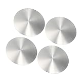 Hihaha 4 tapacubos de 75 mm en tono plateado para rueda de coche, material duradero