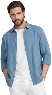 WROGN Men's Cotton Linen Blend Shirt | Slim Fit | Full Sleeve Price In India