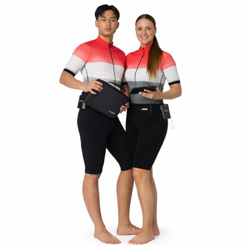 Its-Me Chándal EMS (camiseta y pantalones) – el primer traje del mundo con 30 almohadillas de estimulación muscular, inalámbrico para uso en casa y al aire libre (L)