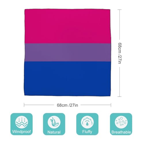 LGBTQ Bisexual Pride Scarf For Women Silk Head Scarf Square Hair Scarves Shawls Hair Wraps Bandana Neckerchief Decor for Adult 27 * 27 Inches2