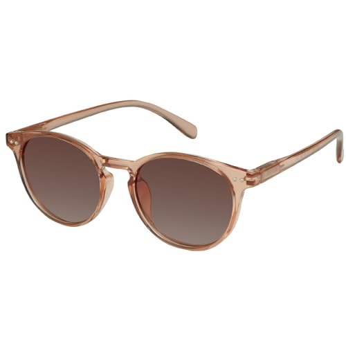 mosanana Round Polarized Sunglasses with Spring Hinges for Women Men Classic Retro Style MS52361