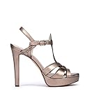  Sandalias de tacón de napa Pedro Miralles modelo COPENHAGUE en tonos . Hecho a mano en España