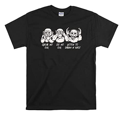 T-shirt Drum N Bass Noir XL ample pour un look Rave et Clubbing