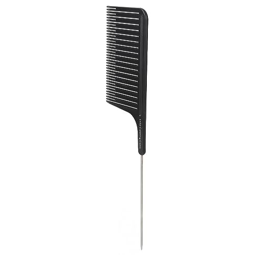 Peine para mechas ergonómico de plástico y acero inoxidable miniatura 1