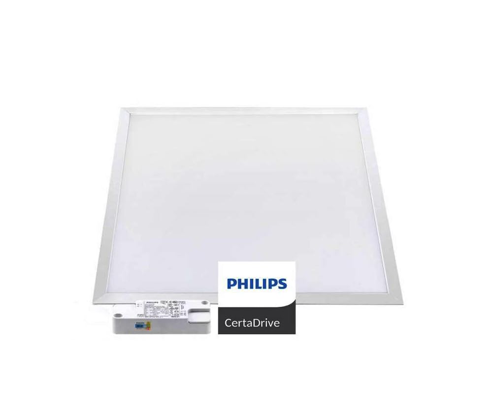 COUSON Panel LED 40W 595mm X 595mm Incluido Transformador Philips,Pack 5 Unidades (Blanco Neutro 4000k)