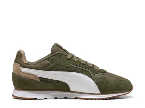 PUMA Men's ST Miler Shoes Sneaker, Loden Green-White-Gum AH25, 8.5