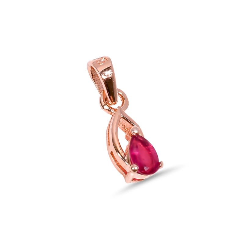 Pendentif argent 925 et quartz rubis véritable de style bohème chic