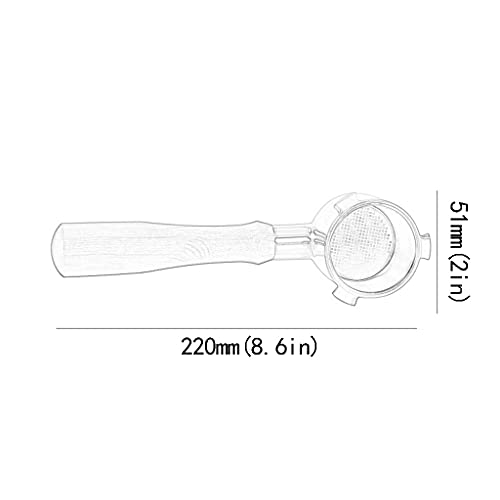 Compatible Con Portafiltros Bottomless Naked Mango de café de 51 mm, compatible con Máquina de espresso de Delong 9335… - Imagen 3