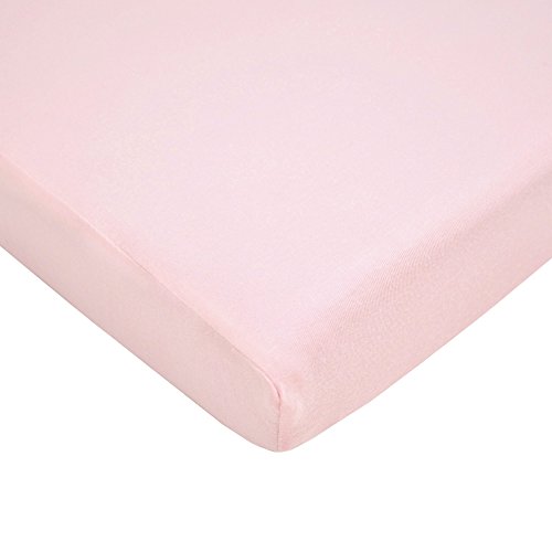 Image of American Baby Company 100% Natural Cotton Fitted Pack and Play Sheet 39 inch x 27 inch - Soft & Breathable Pack N Play Sheet for Playpen, Playard & Mini Crib Mattress, Baby Pink, for Boys & Girls