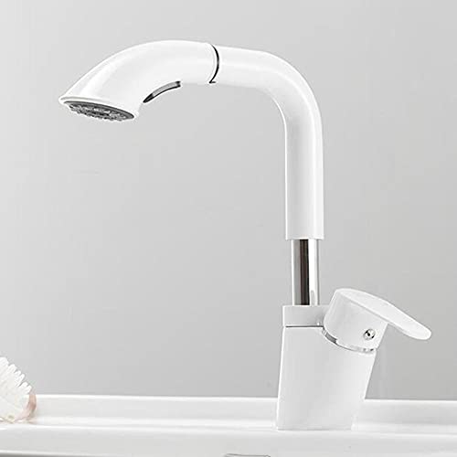 Mitigeurs de lavabo télescopiques en laiton blanc pour faciliter la routine beauté
