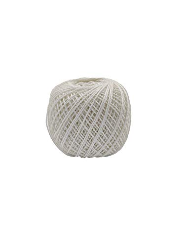 Image of Prapti Handicrafts 3Ply Cotton Crochet And Knitting Thread Yarn For Craft Project (White) - 50 Grams