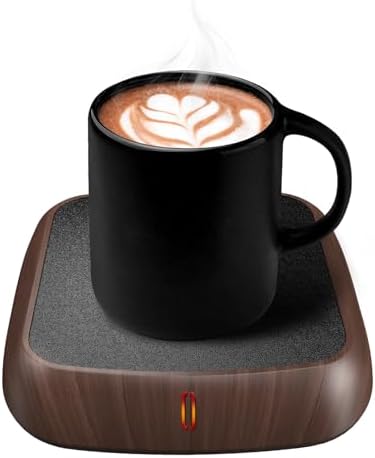 MYMULIKE Coffee Mug Warmer for Desk, Candle Warmer Plate, Coffee Warmer with 3 Temp Control (40-60 °C), Cup Warmer with 6-Hour Auto Off, Office Desk Electronic Gadgets
