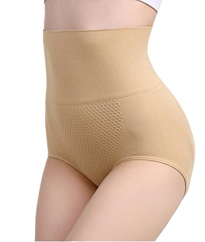 akado Women's Spandex high Waist Nylon Cotton Seamless Tummy Control Blended Thigh Ladies Shapewear Half Body Shaper (Beige)-picture-3