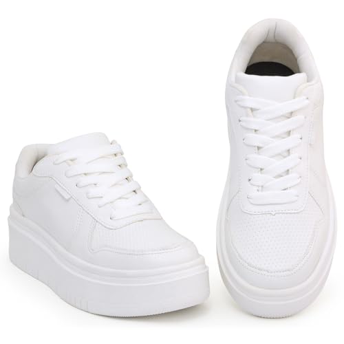 Tênis Casual It Shoes Salto Plataforma Feminino Cor:Branco;Tamanho:37;Gênero:Feminino