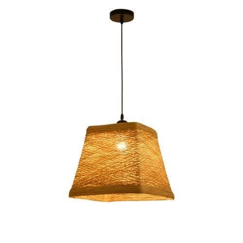 Lustre en rotin E27 à une tête pour plafond de restaurant et bar
