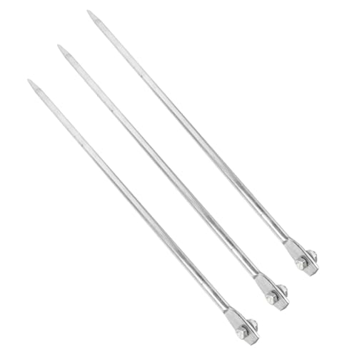 MAGICLULU Varillas de Puesta a Tierra Galvanizadas de 50 Cm, 3 Piezas, para Conexión Eléctrica Segura en Exteriores y Hogar, Varilla de Tierra Portátil para Cercas Eléctricas y Sistemas
