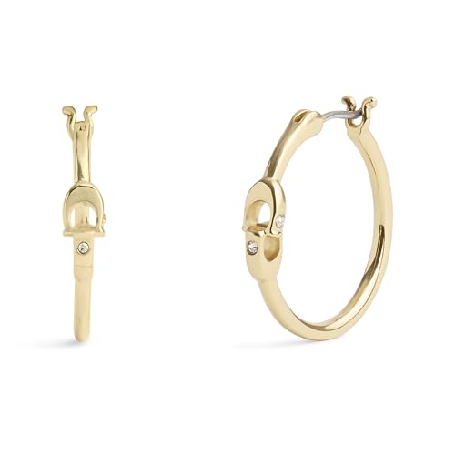 COACH Women's Signature Hoop Earrings