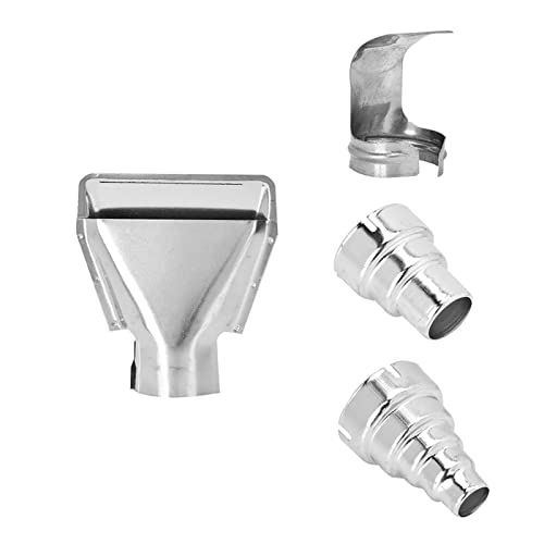 Image of 4 Pcs Hot Air Gun Nozzles Stainless Steel Heat Gun Tips Kit Accessories Industrial Nozzle M18 Heater Tools