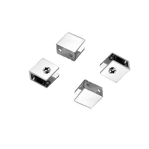 zalati Shelf Brackets 4pcs Board Holder Clip Supports Metal Pegs for Wood Glass Bookshelf Cabinet Cupboards