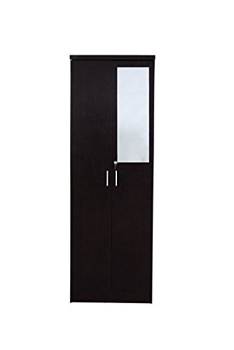 DeckUp Cove 2-Door Engineered Wood Wardrobe with Mirror (Dark Wenge, Matte Finish) (B079GQ4TB2) Amazon Price History, Amazon Price Tracker