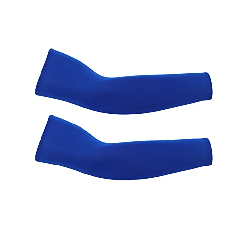 YSLJW Mangas Brazo, Enfriamiento De Protección Manga Protectora Solar para Mujer Hombre Manguitos Ciclismo (38x12.5cm,Azul)