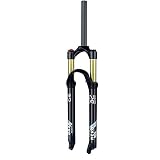 Horquilla de suspensión para bicicleta MTB, amortiguador de aire, recto 1-1 / 8 "(30 mm), tubo cónico de 1-1 / 2" (39,8 mm), recorrido: 105 mm.