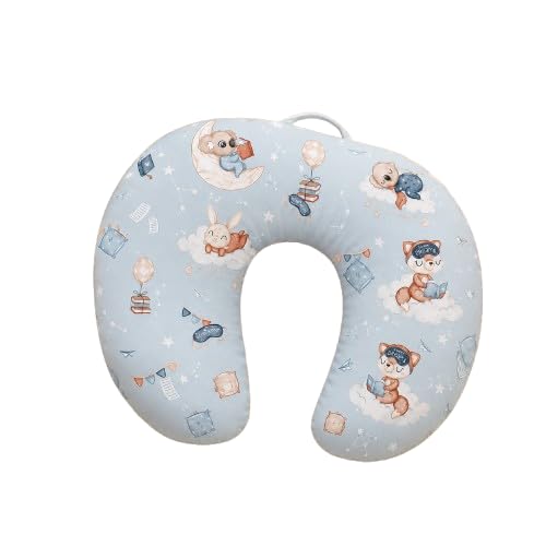 Baby Nursing Feeding Pillow Dreams Print U Shape Support Cushion Soft Comfortable Newborn Infant Care Essential Pillow (Multicolor, Pack of 1)-image-32