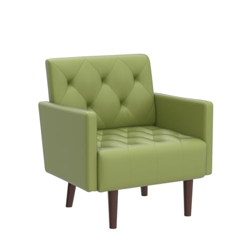 Sillón Moderno Piel Sintética Verde miniatura 5