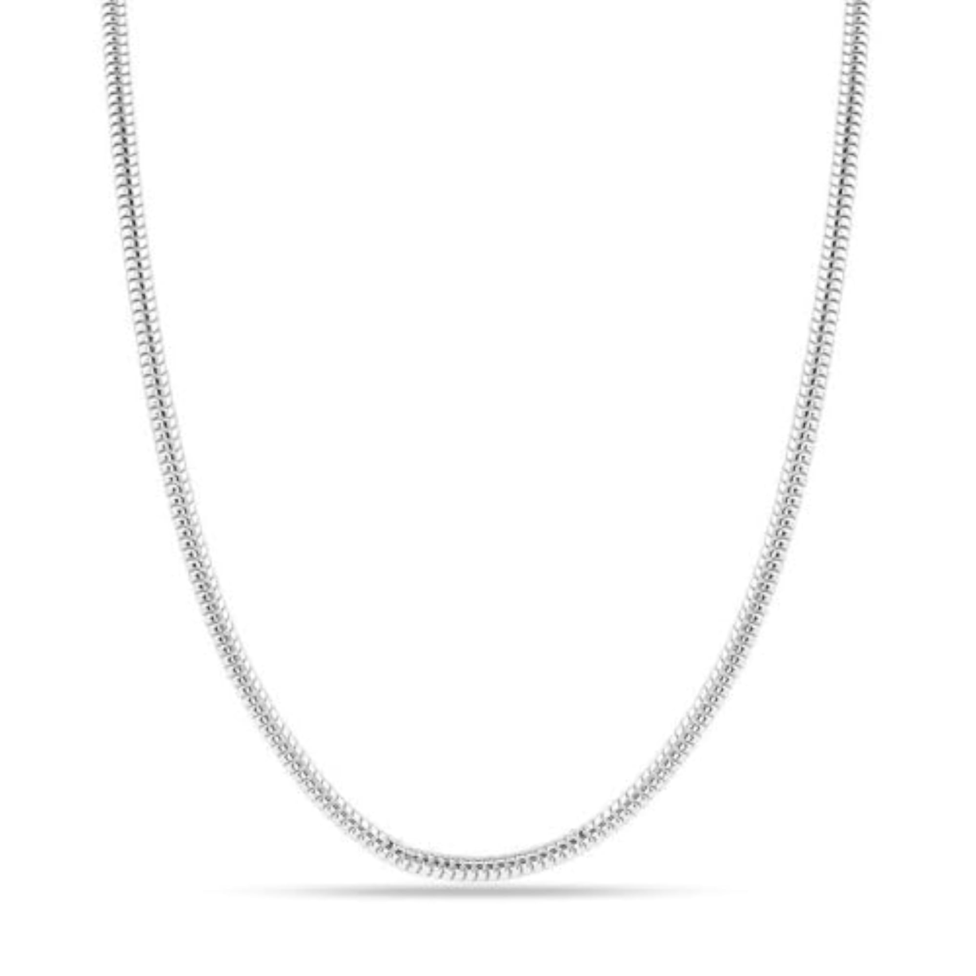 Women's 925 Sterling Silver 2MM Magic 8 Sided Snake Chain Necklace