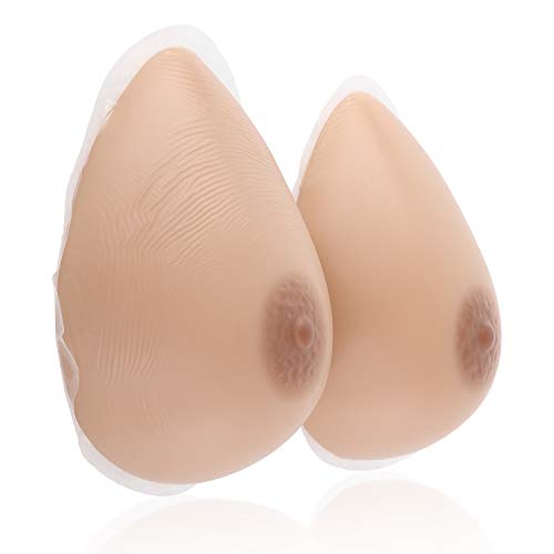 Vollence C Cup 800g Self Adhering Attachable Breastforms Fake Breast for Transgender Mastectomy