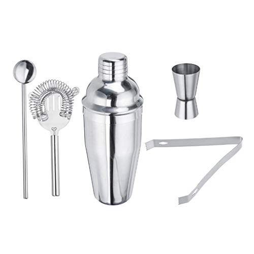 Set 5 piezas coctelera acero inoxidable 750ml