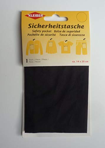 Kleiber Sicherheitstasche mit RV 14x20 cm schwarz