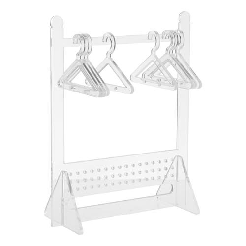 LOLIPPYY Expositor de Pendientes de Acrílico Transparente 8 Perchas, Organizador Colgante para Joyas, Soportes para Pendientes y Collares, Adecuado para Tiendas y Tocadores, Compacto