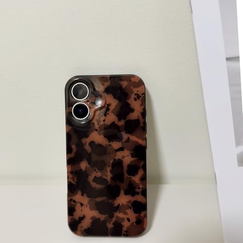 Coque léopard iPhone 16 Plus ambré haut de gamme antichoc ultra fine - 6