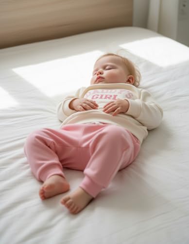 Image of Toddler Baby Boy Girl Clothes with Pockets 2PC Long Sleeve Pullover Sweatshirt and Pants Infant Fall Winter Outfit