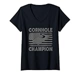 Photo Gallery donna cornhole champion - pouf a sacco con cornhole maglietta con collo a v Photo Gallery donna cornhole champion - pouf a sacco con cornhole maglietta con collo a v